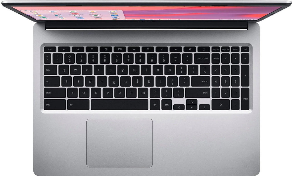 OS, Intel HD Long with Laptop, Chrome 5, 315 Battery Sleeve Accessories + Wi-Fi Bluetooth, 64GB Tigology LPDDR4, 4GB eMMC, Celeron Acer Chromebook N4020, Life, 15.6" Silver Display,