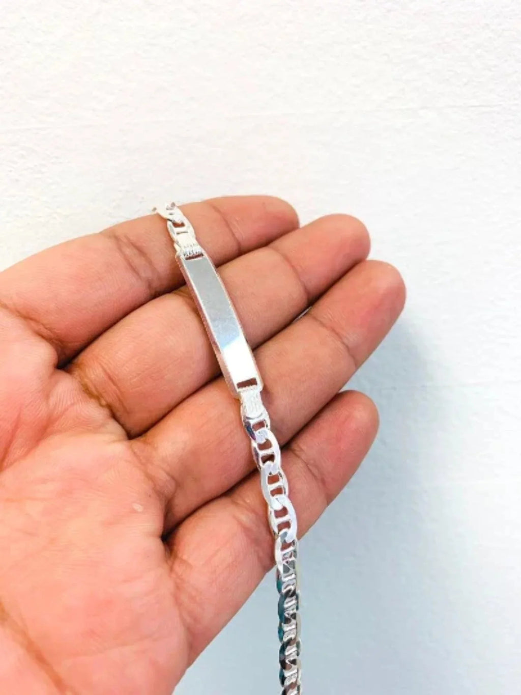 9.7g / / Mens Mariner Bracelet Mens / hombre Sterling Bracelet for in ID 925 Silver Link Bracelet 8" for Pulsera Silver Silver para 5.4mm ID Mariner