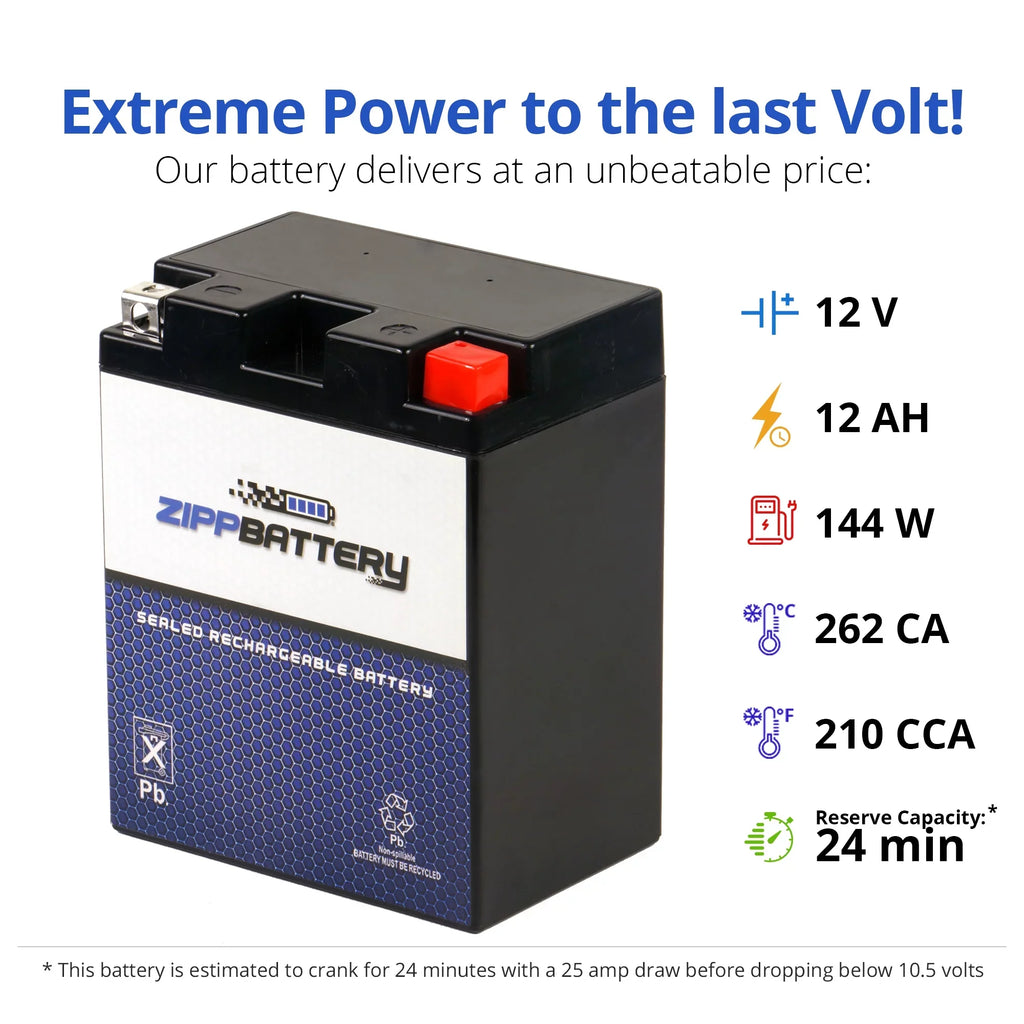 12 Suzuki for Ah, Battery 210 YTX14AHL-BS Motorcycle 1989 CCA) (14AHL-BS Zipp 750cc Battery Volt,12 Gsx-r750