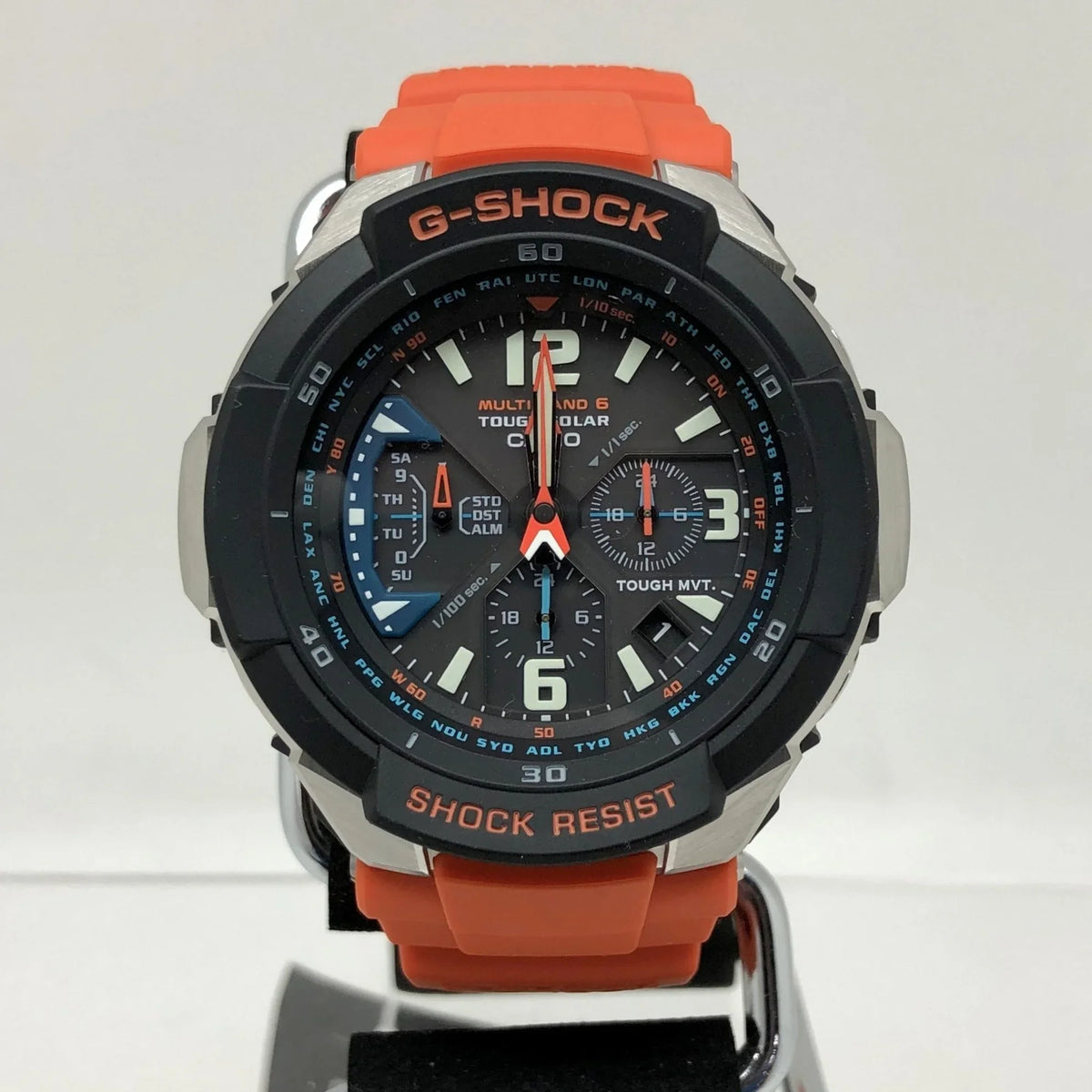 Mikunigaoka Black GW-3000M-4AER (Good) Watch Analog Pre-Owned Men's ITUCHLKMSUYO G-SHOCK Solar Resin CASIO COCKPIT Stainless Store SKY Radio Orange Tough Steel