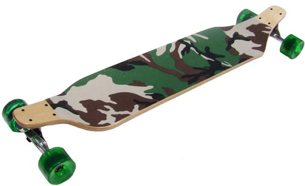 CRUISER DOWN DROP LONGBOARD Complete 8x40 CAMO LOWRIDER