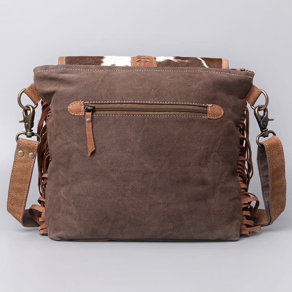 bag KB purse women Cross western Body Upcycled handbag Hair-On OHLAY Canvas KB483 Genuine Leather