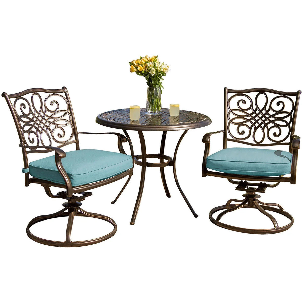 Cambridge Seasons Bistro 3-Piece Rockers exterior Set with Swivel