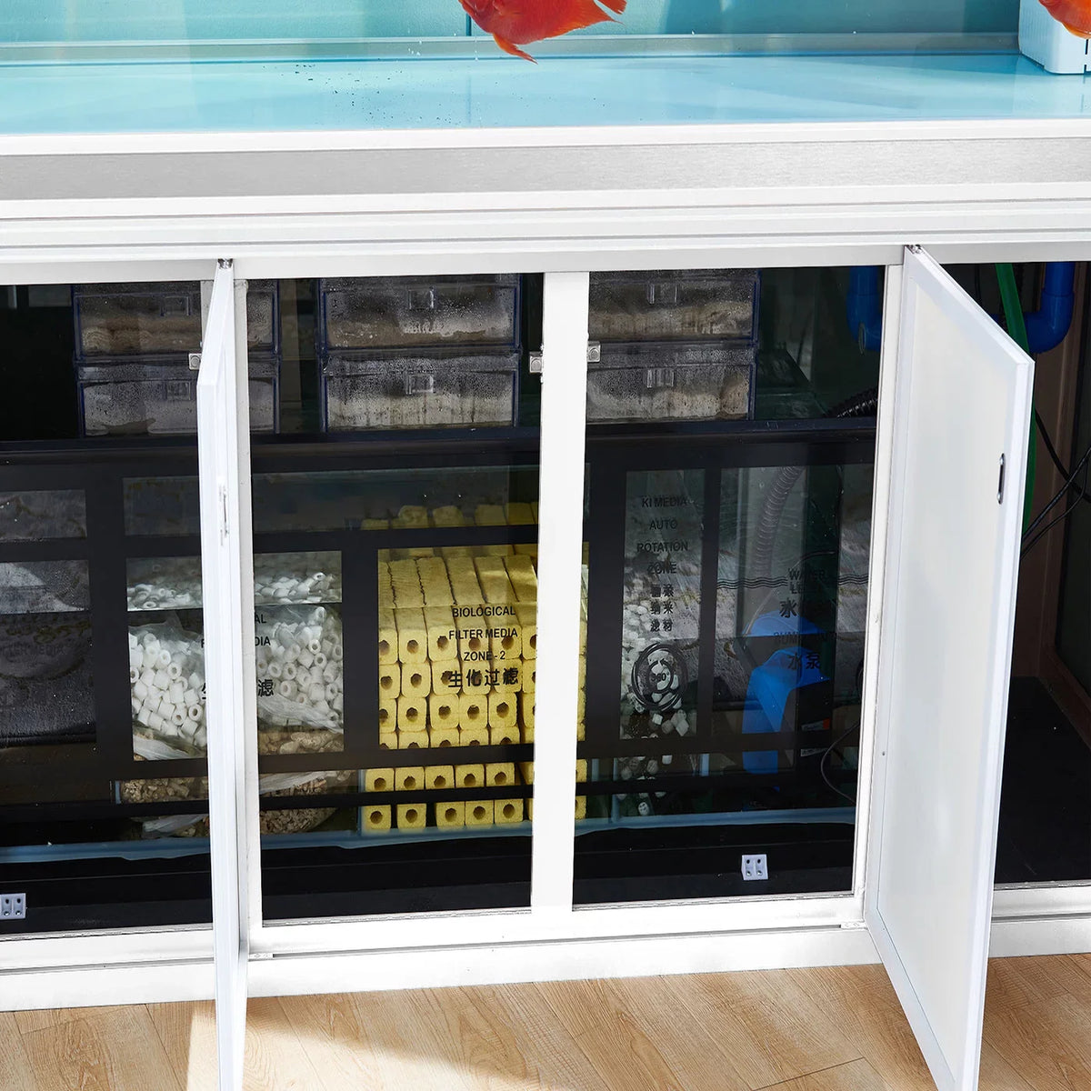 Glass White Aqua Aquarium All-in-one Gallon Dream 235 and Silver Tempered