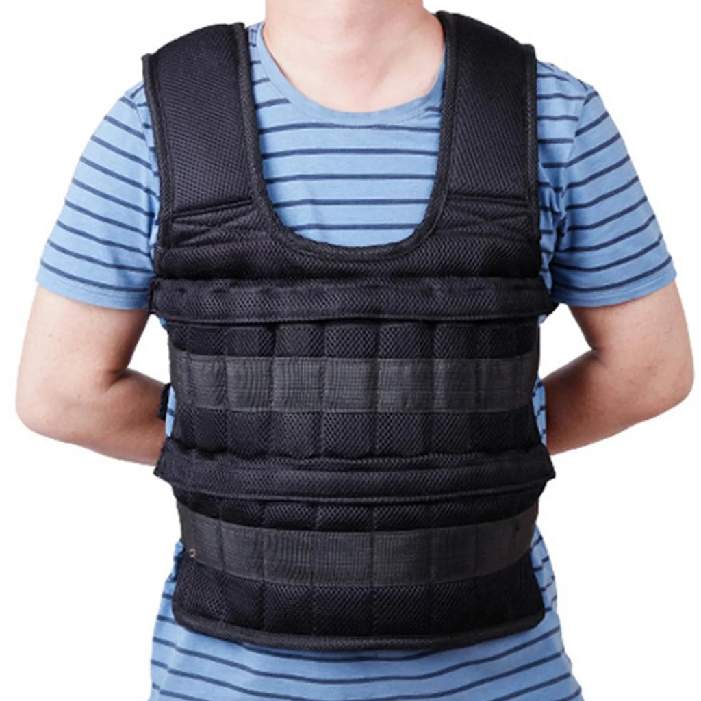 Sand apparel Tnarru Empty 18 Weighted Gym Pockets Design Slim Vest Fitness Loading Vest Strength Exercise Boxing Training Waistcoat