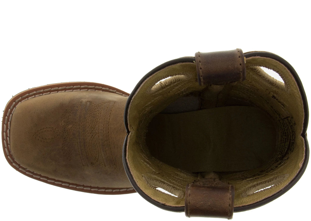 Square US Western Boot Jesse Toe 12 Brown Smoky Mountain Boys' D(M)