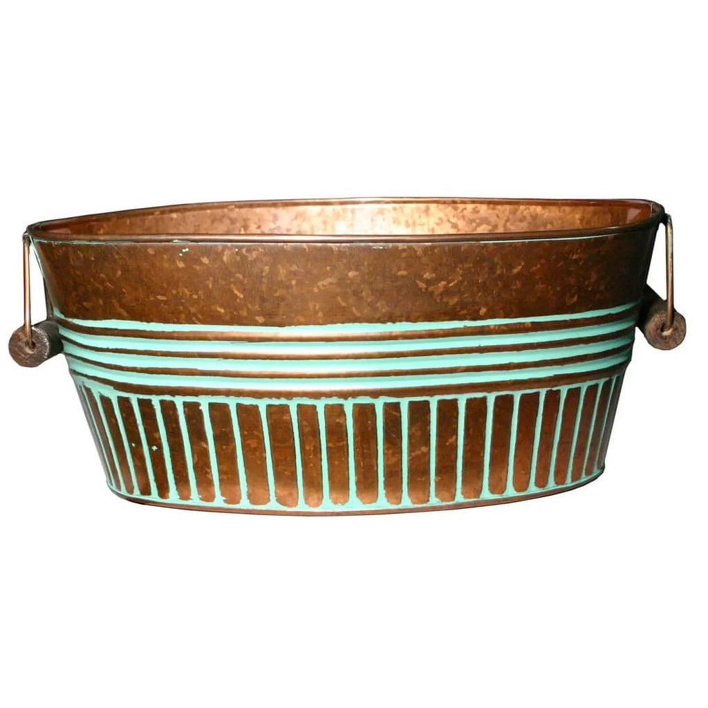 Copper Robert Basin Metal 14" Vintage Planter Oval Allen