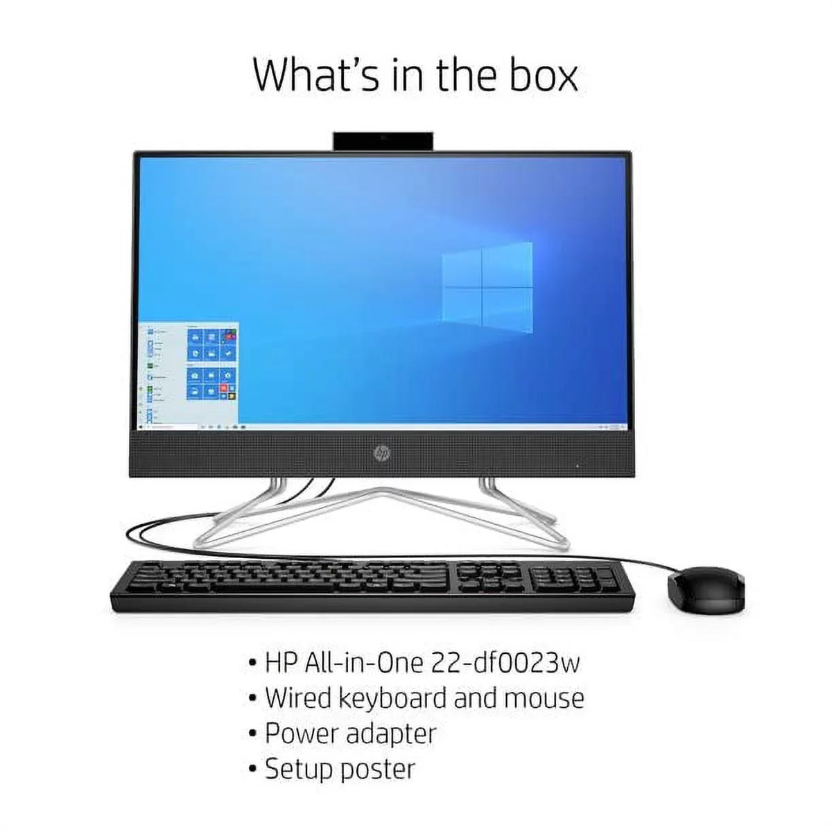 Home, All-in-One RJ-45, Newest Keyboard&Mouse, 12GB HDMI, Screen, Windows Desktop, Touch FHD 22" Webcam, 3250U, SSD, Wired USB 2022 3 AMD DVD-RW, 512GB RAM, Black HP 11 Ryzen WiFi,