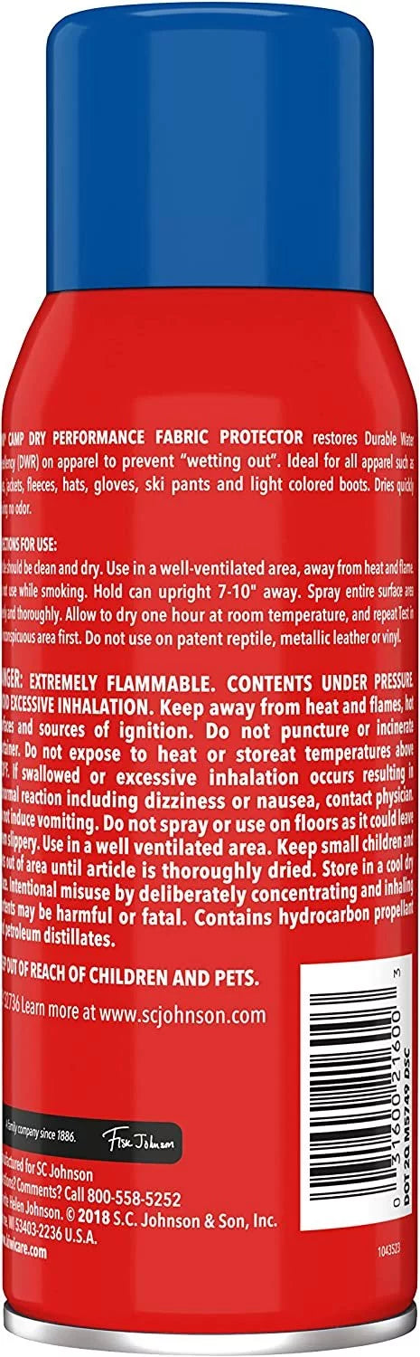 Dry 10.5 Camp liquid Fabric oz 3 Repellent Kiwi Pack Protector, Performance