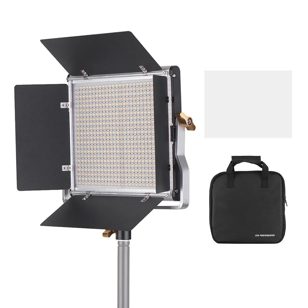 660 Kit Panel Panel Lamp,U Video Video U Studio Kit Bi-Color 3200-5600K Barndoor L-ED Dimmable 660 CRI Video L-ED Andoer-2 Studio Barndoor Photography CRI Professional Kit 85+ Bi-Color 3200-5600K