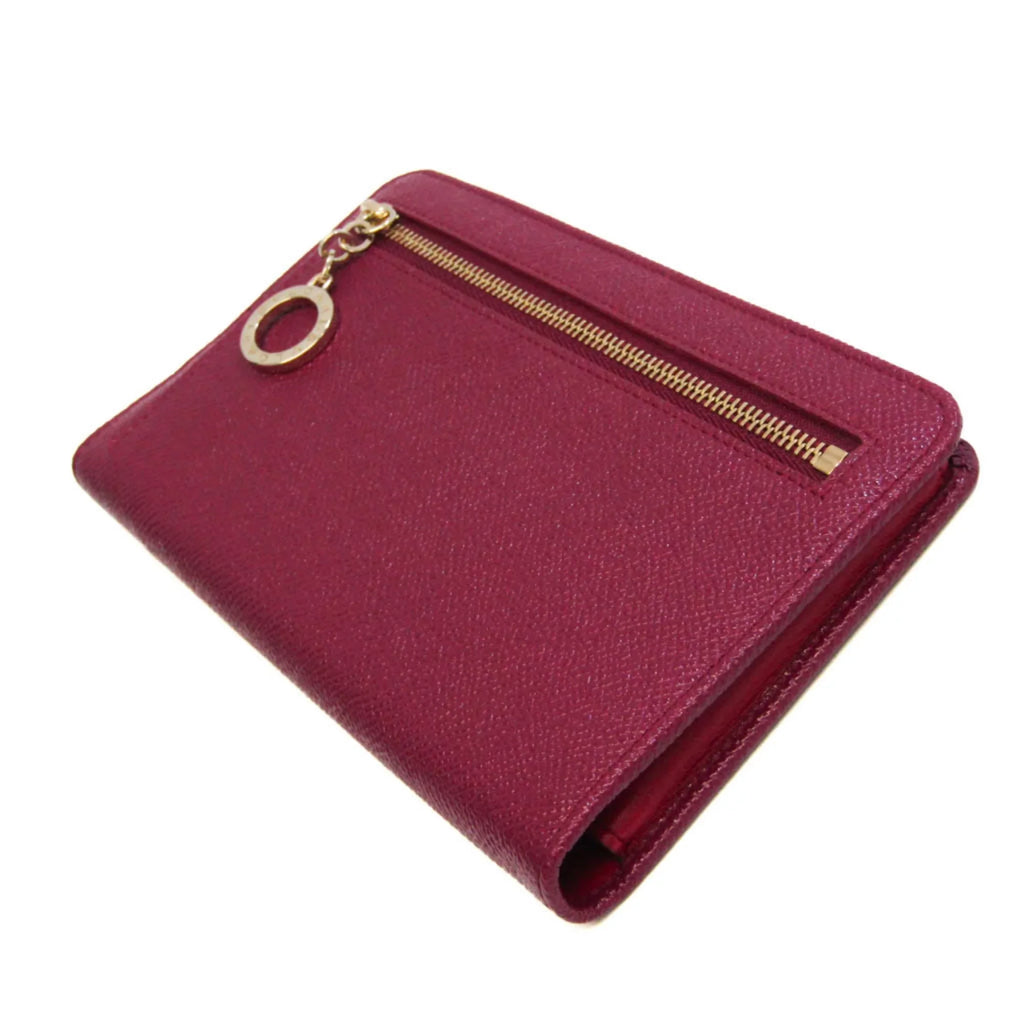 Bvlgari Bvlgari Leather (Good) Bvlgari Purple,Red Wallet Color Pre-Owned 281715 Women's Phone