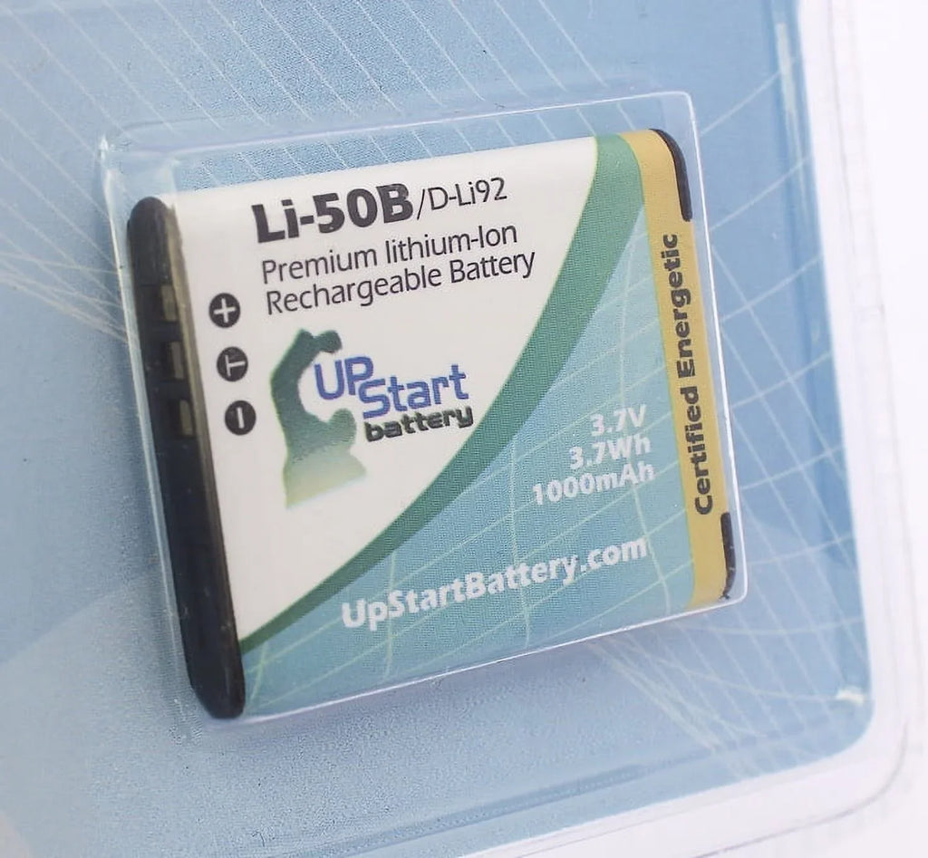 LI-50B Battery - Olympus 3.7V, UpStart Camera for Battery Lithium-Ion) TG-620 Pack Olympus (1000mAh, - Digital Battery Replacement 2x