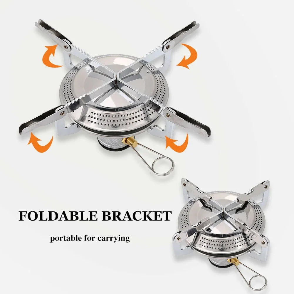 Foldable Cooking Mini Camping Burner Stove Gas Picnic Hiking Propane Accessories