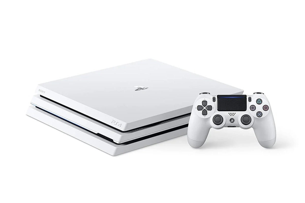 AXTION Console PlayStation Bundle 4 Gaming with Gaming Head BOLT White Like New Set Pro Only 1TB