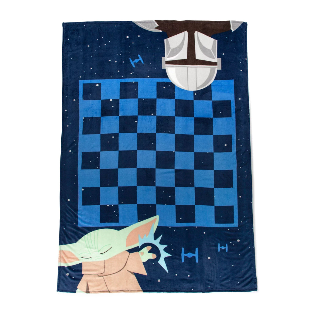 Microfiber Wars 100% Checkers Star Mandalorian Blanket, Game