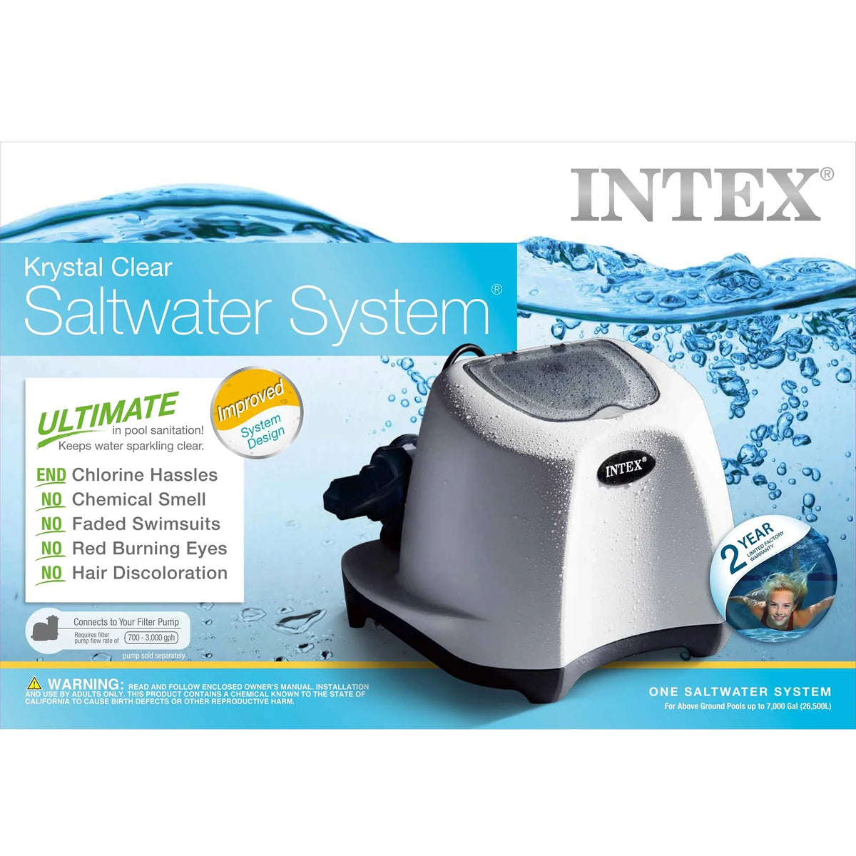 with Saltwater System for Mount Skimmer Intex Intex Pool Wall Surface Pool
