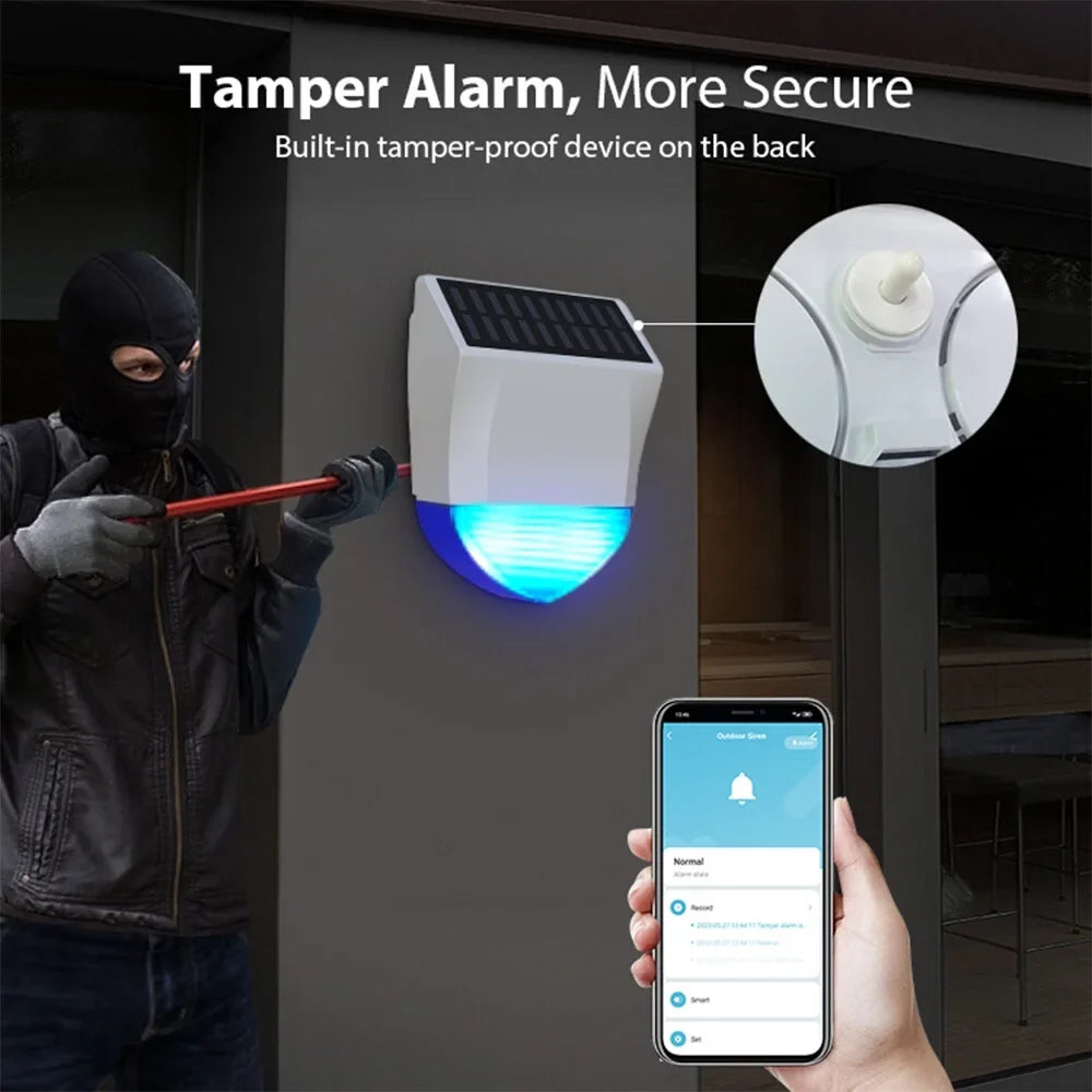 Ipx5 GoolRC Alarm Alarm Powered DeviceAlarm Sound Bt 5.0 Time apparatus,App Solar Waterproof Real Sound Smart Owsoo Apparatus WifiAlarm