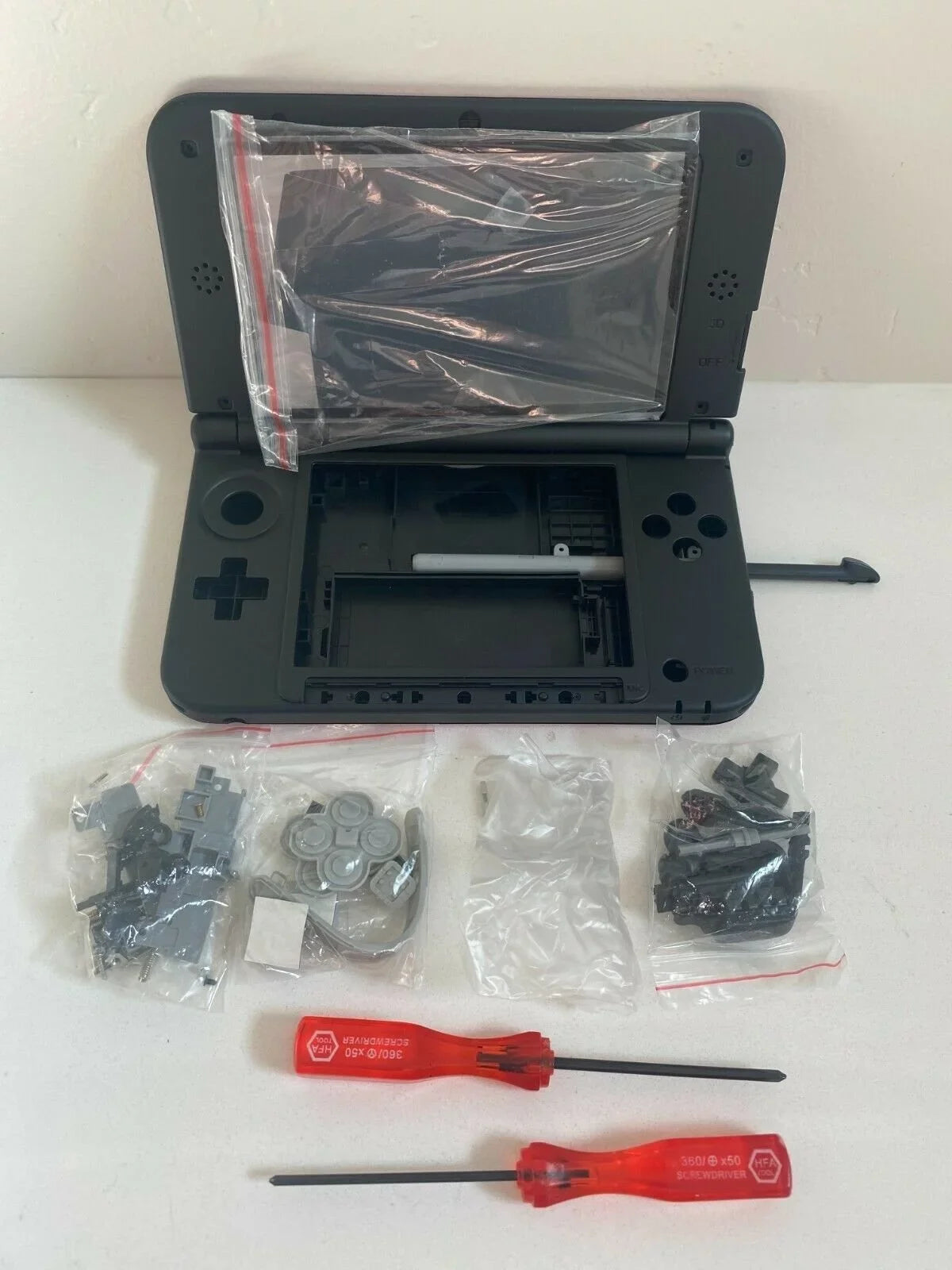 3DS Screen XL Replacement for Red Tools 2015 Nintendo Housing Pokemon Shell