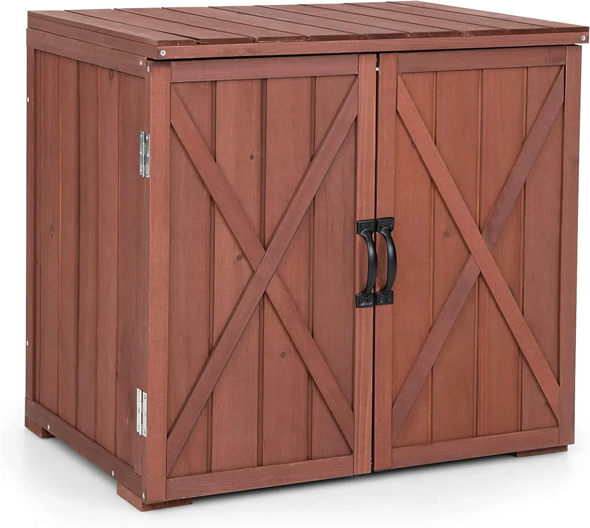 Storage 22" x 30" Storage Backyard Storage Easy (Brown) Garden Porch, exterior Countertop, W/Spacious 28.5" Tool 30" Wooden Assembly, Cabinet & Deck Box x Inner for Space Box,