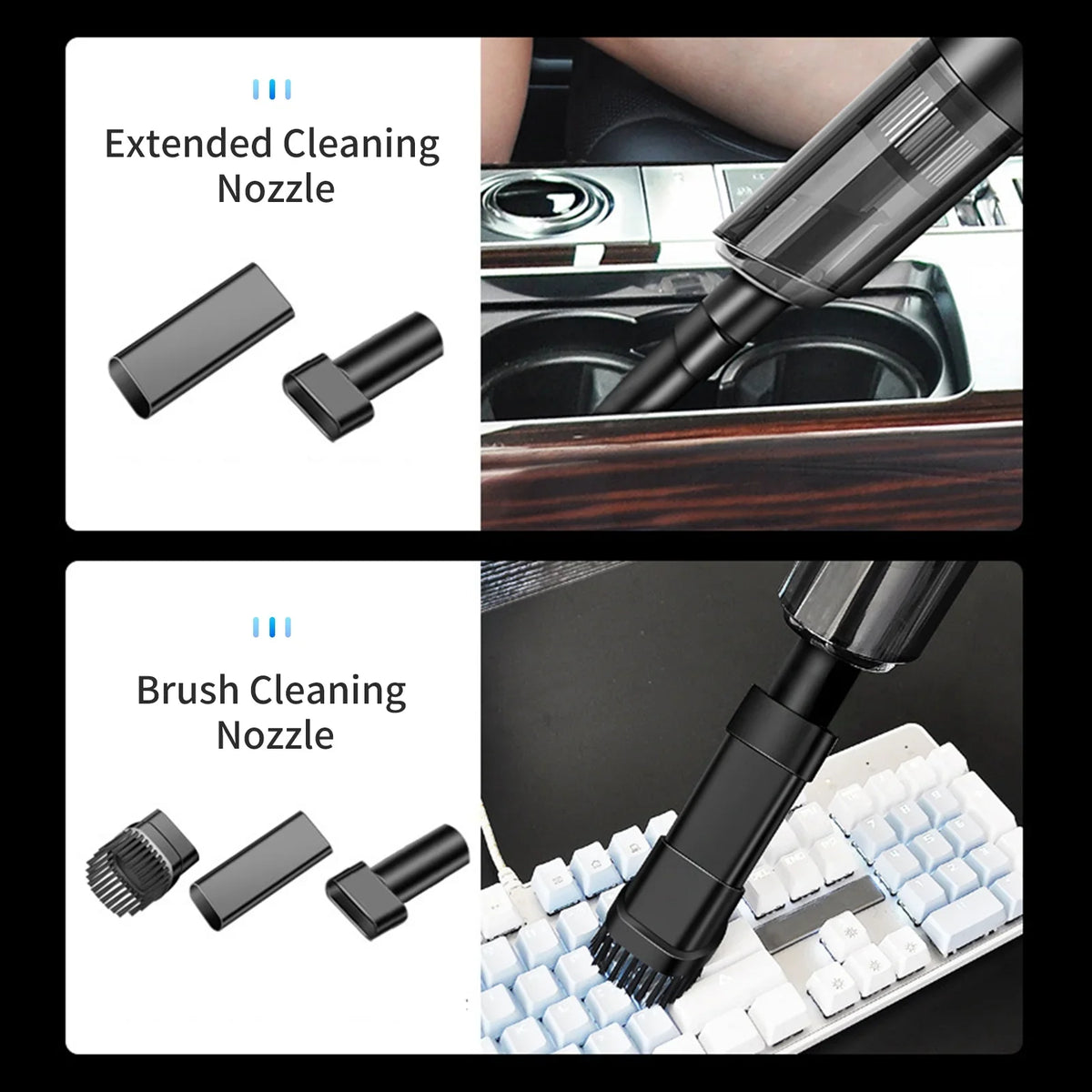 Home for Hair Filter moobody 120W Office HEPA Handheld Powerful Cleaning Powered in with Gravel Cleaner, Dust Vacuum 6000Pa Suction, Cleaner, USB