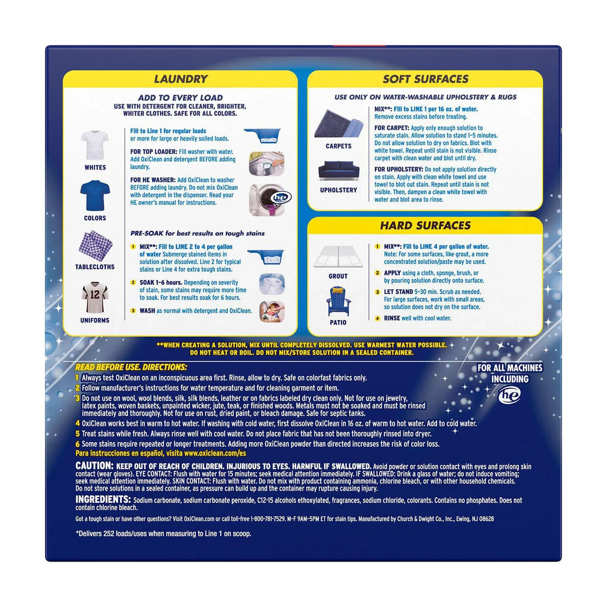 Loads Stain Max 252 Efficiency OxiClean Remover,