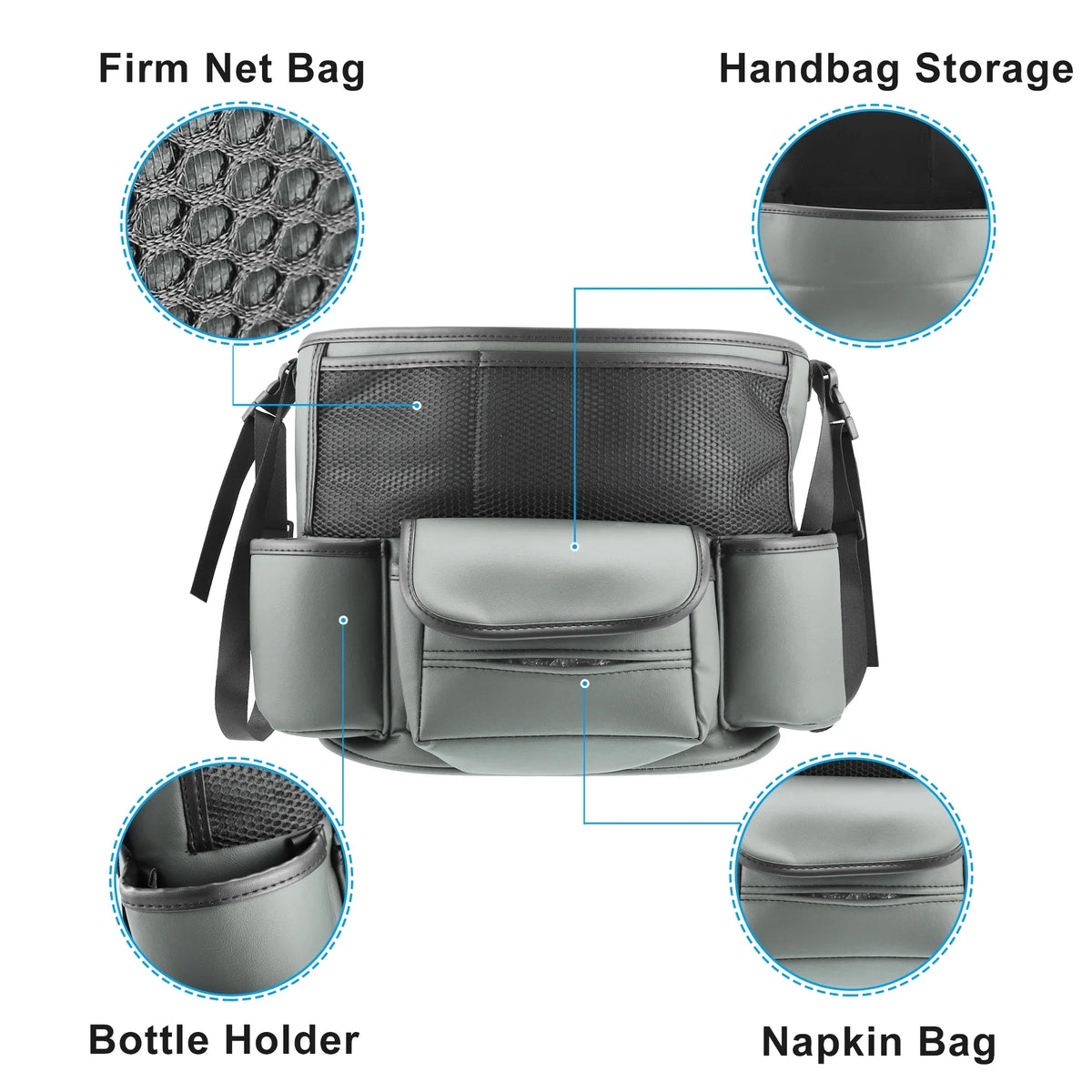 Purse Organizer for Storage Car 36x26x18cm Bargains Gray Capacity Car Backseat Large Multi Pockets Seat Unique