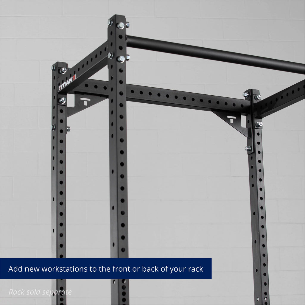Crossmember Fitness Power Connector T-3 With x Titan 2" Bar Gussets, Series 3" Rack Stabilizer