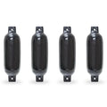 North 4516TB in. Piece Twin Pontoon Harbor Eye Fender, 16 - 4 Ribbed Black x Boat East 4.5