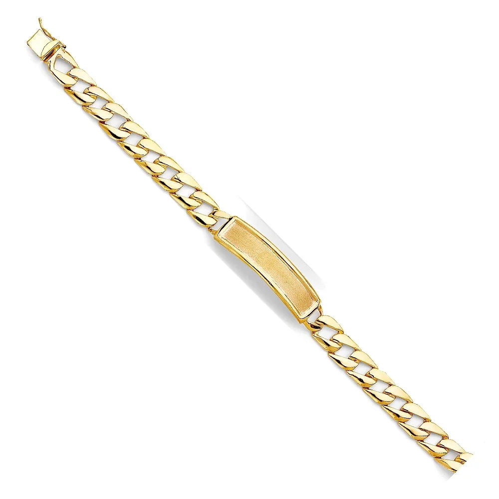 Elegant 14KY Men’s Men| Women and | 13.6 Cuban ID Stamp Gold Link Bracelet Bracelets 14k - Jewelry Yellow for | Gold 8" Weight Chain