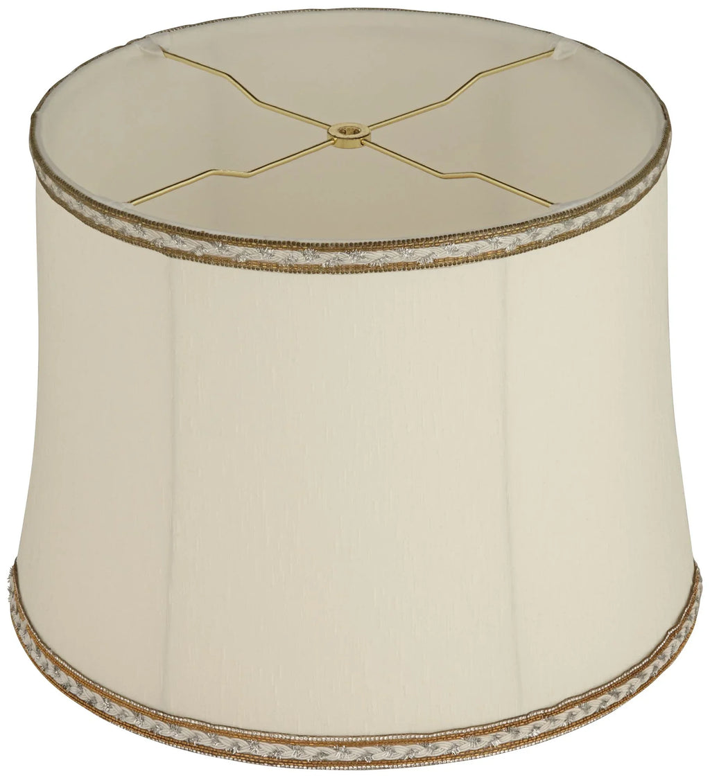 Cream Springcrest Fitting x Finial High 16" Drum Lamp Replacement 14" and Washer Harp 12" Medium Shades Bottom x Top Milano