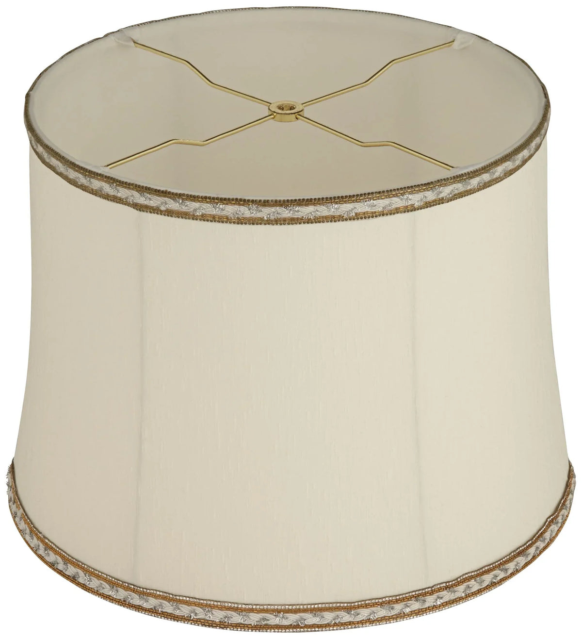 Cream Springcrest Fitting x Finial High 16" Drum Lamp Replacement 14" and Washer Harp 12" Medium Shades Bottom x Top Milano