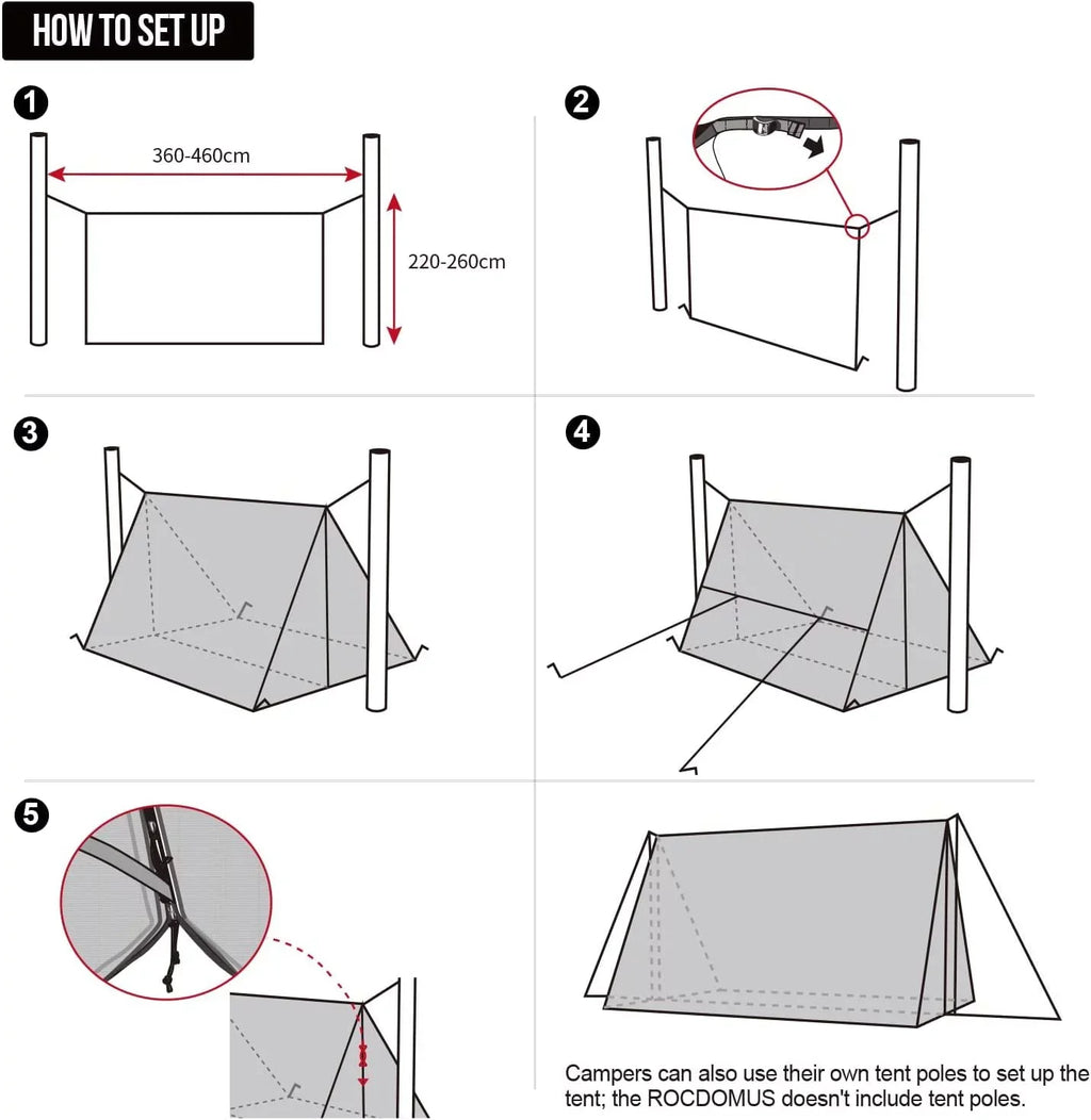 ROCDOMUS Stove for Hammock YUNWEN PU3000mm Tarp Camping Hot Lightweight with Tent Tent Waterproof Stove Tent Versatile Season Jack, with Zippered 4 Bag,