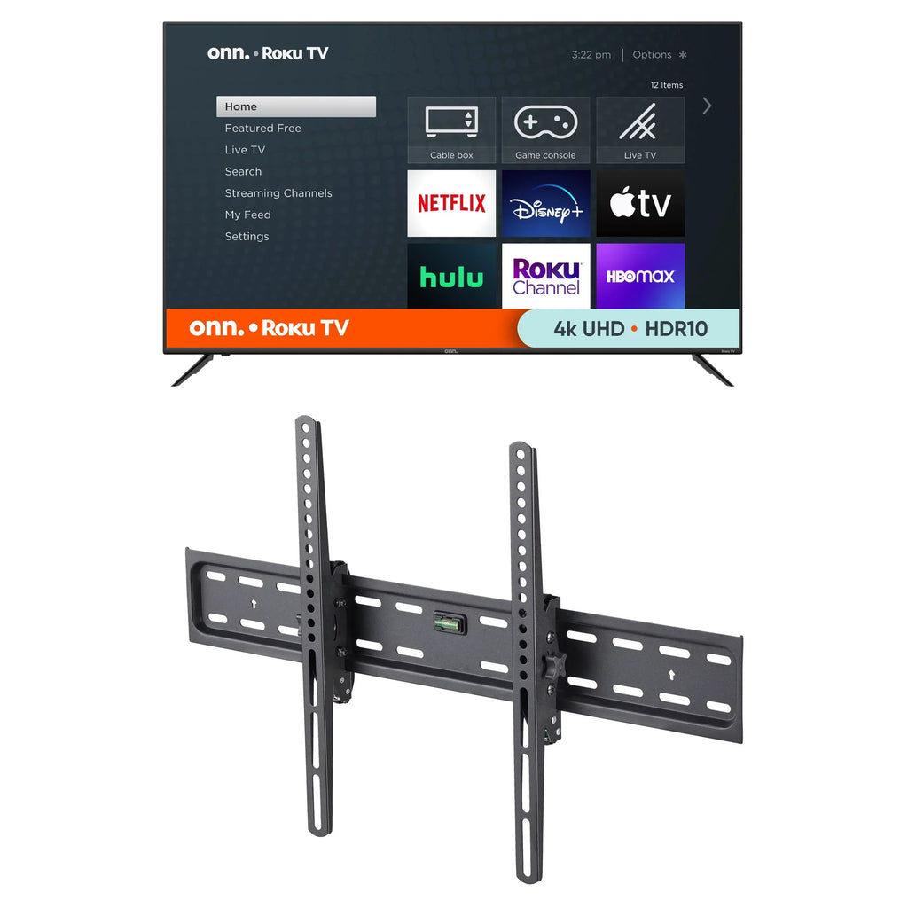 86" onn. Tilting 65" Onn TV's, Roku Wall 12Â° TV a 4K to 4k Tilting Mount to with 50" up for