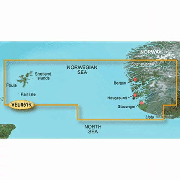 BlueChart® g3 Garmin Vision® HD microSD™/SD™ - Sognefjorden - Lista - - VEU051R