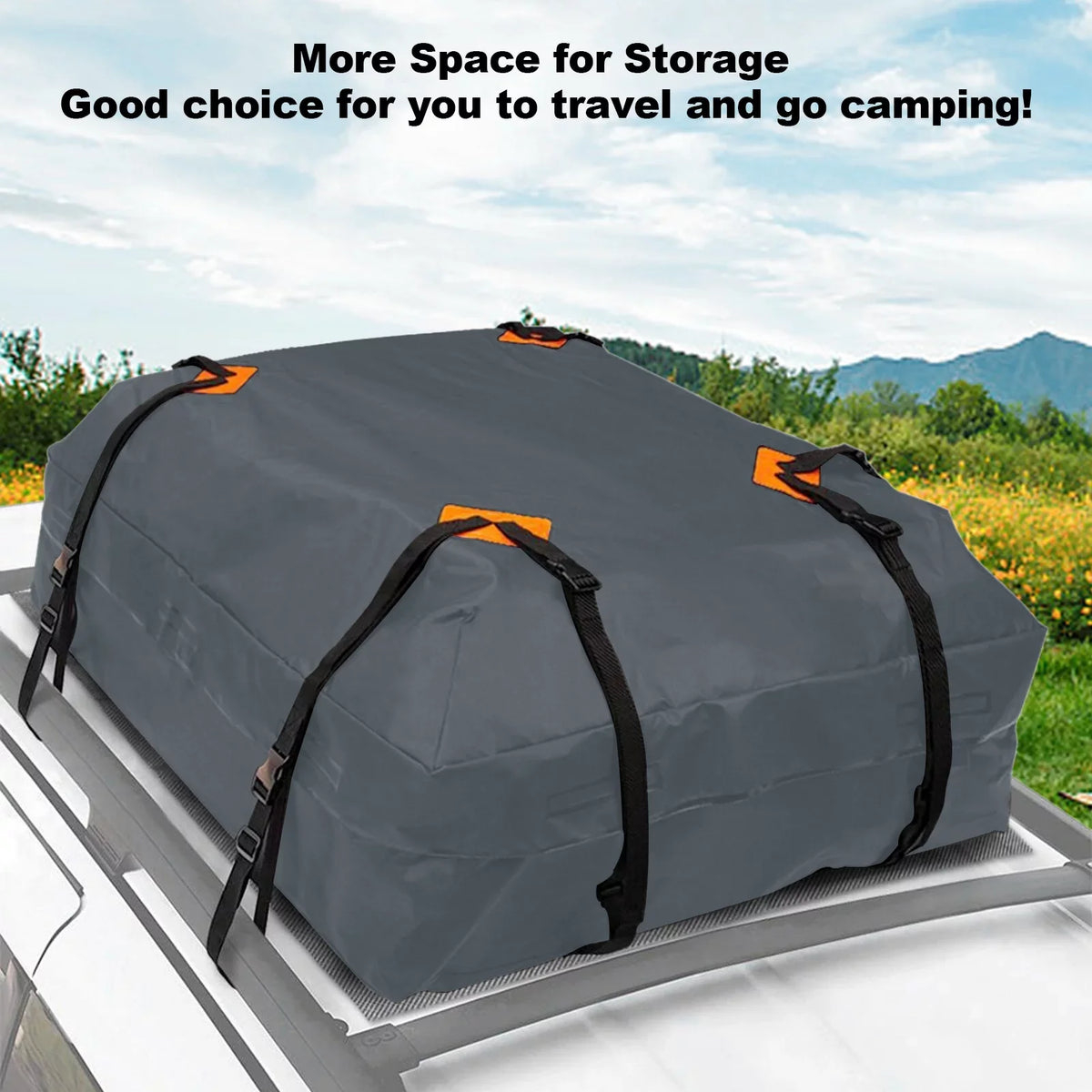 for Travel Gray Cube Bag Bag Camping Cargo Carrier Universal Storage Waterproof 600D Cargo Roof Luggage Car Gecheer Thickened Bag