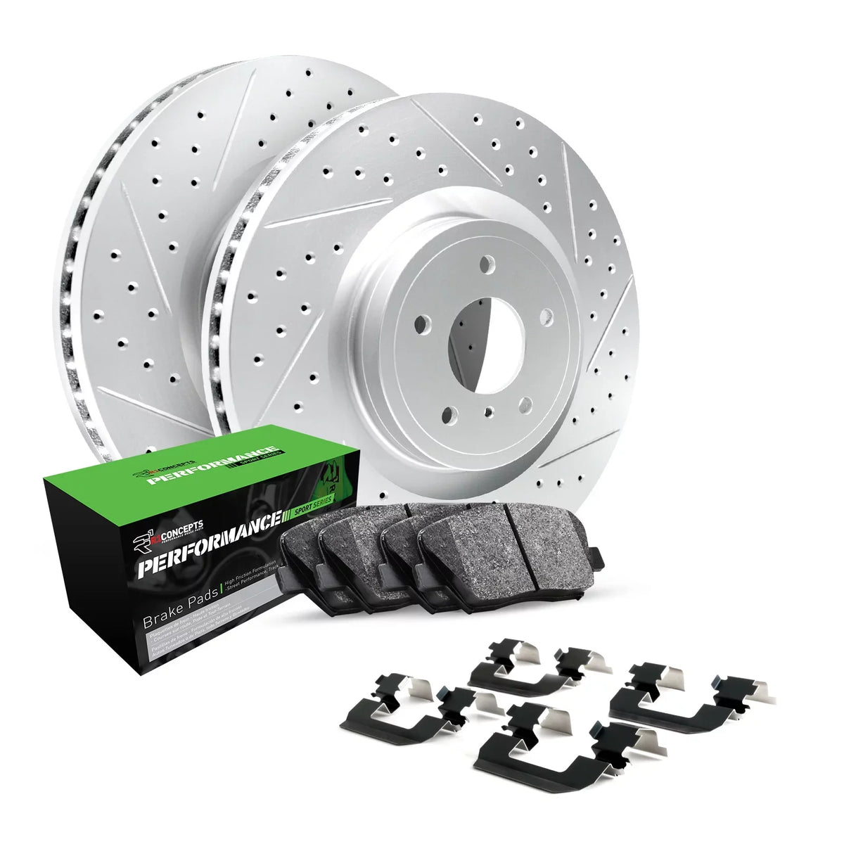 Kit Concepts and Front WBSH1-68016 |Hardware Rotors Brake Peformance |Front Pads| Brakes and Brake Pads| R1 Pads Rotors and Sport Brake Rotors