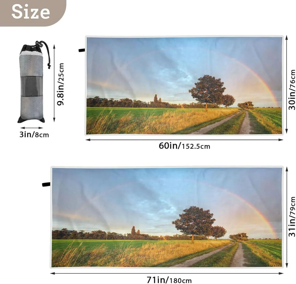 Swimming for Camping - Beach Towel Travel Towel Road Lightweight Oversized Compact Absorbent - Towels Bestwell Wild Holiday（384） Quick Super Dry