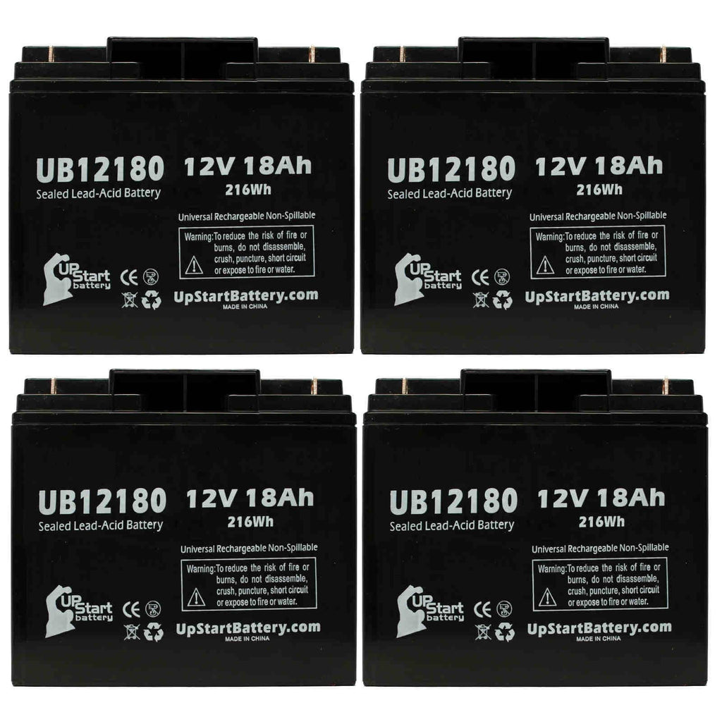 18Ah, Replacement Universal Battery T4 UB12180 Pack AGM, Acid - (12V, Sealed OF GP12150F BATTERY Battery Lead Terminal, SLA) 4x Compatible 18000mAh, - AMERICA CSB