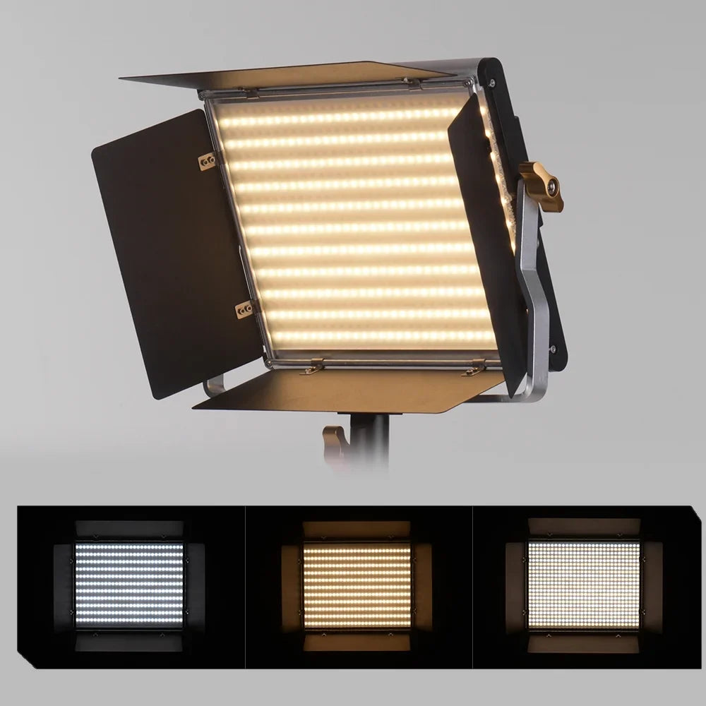 660 Kit Panel Panel Lamp,U Video Video U Studio Kit Bi-Color 3200-5600K Barndoor L-ED Dimmable 660 CRI Video L-ED Andoer-2 Studio Barndoor Photography CRI Professional Kit 85+ Bi-Color 3200-5600K