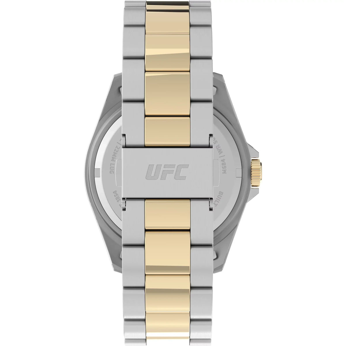 UFC 42mm Strap Timex Men's Watch Blue Dial - Two-Tone Debut Case Silver-Tone