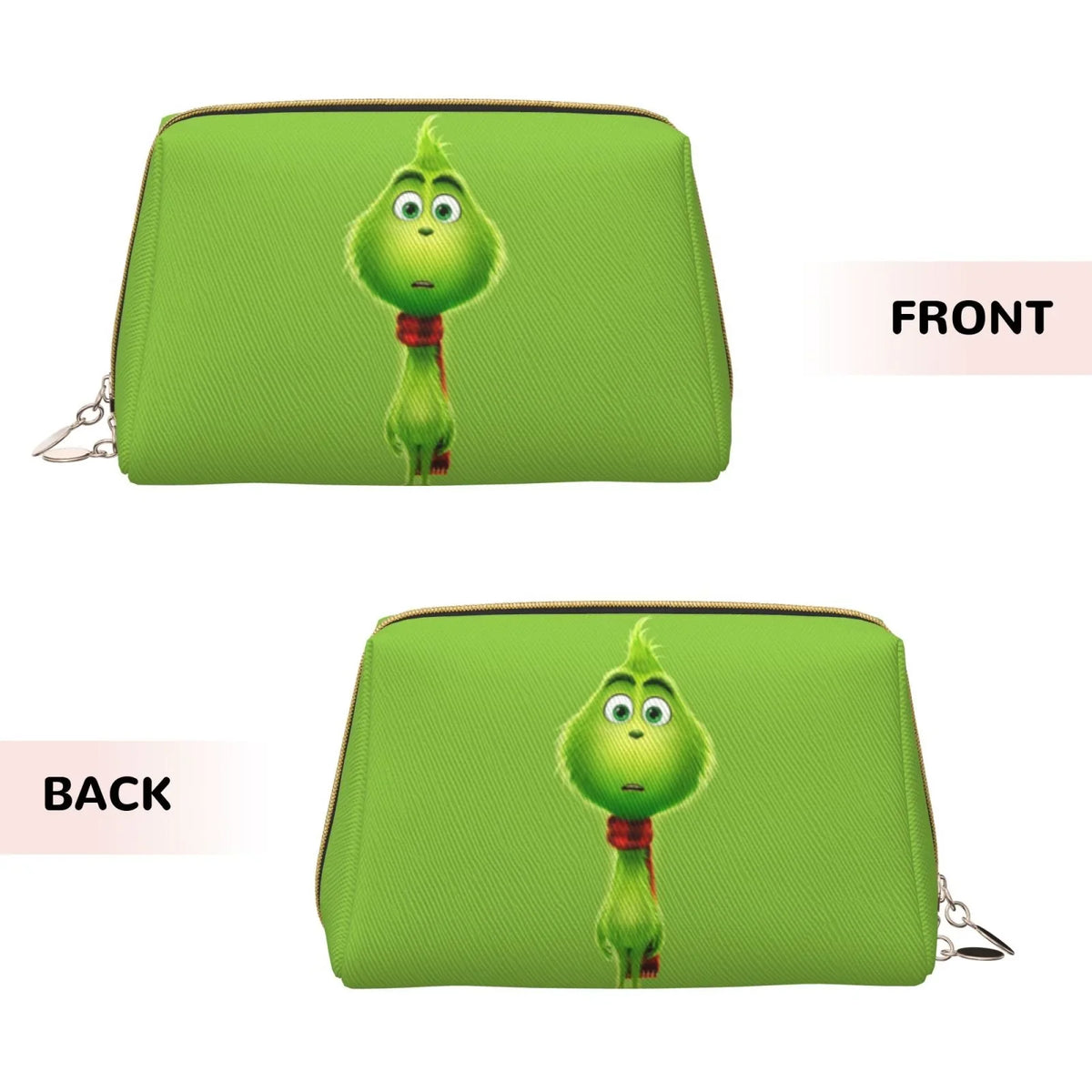 Pouch Gift Makeup Organizer Cartoon Toiletry Grinch Portable Cosmetic Travel Bag Leather Purse Bag Storage