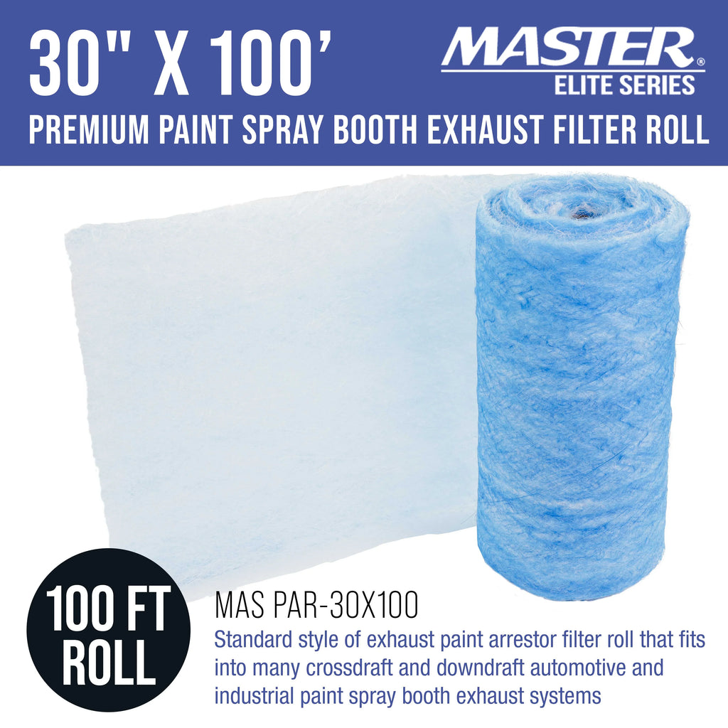Roll, Booths - Master 30" Overspray Gram Autobody in 100' - Traps Refinish Captures Exhaust Paint Filter Particles Elite Premium Spray x Paint 18 Arrestor Paint Auto Heavy-Duty Fiberglass Booth