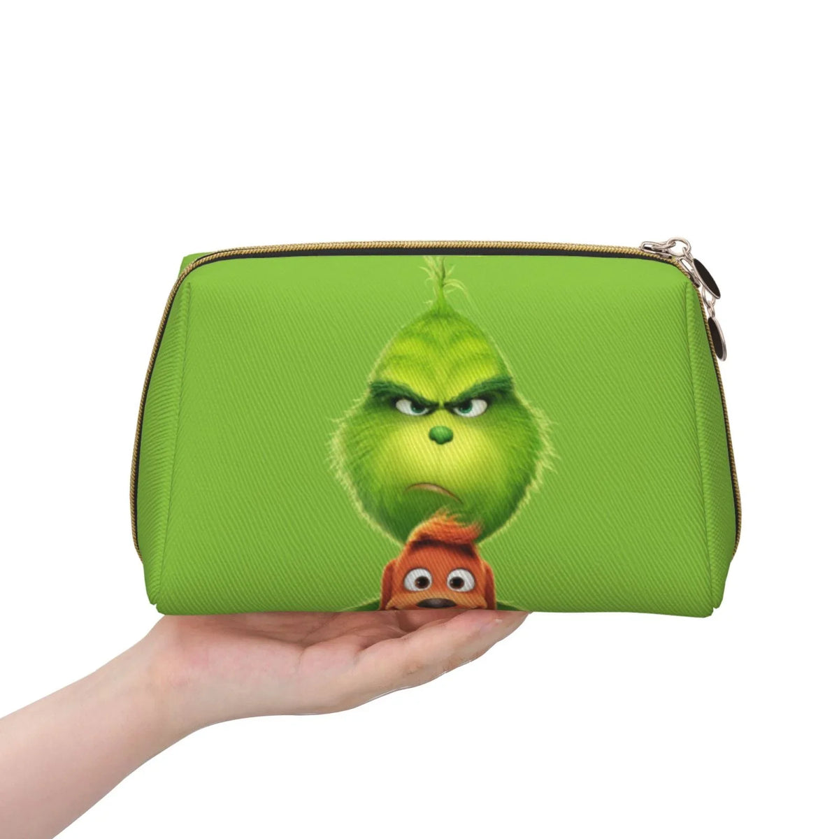 Gift Makeup Portable Grinch Purse Organizer Travel Pouch Cosmetic Storage Toiletry Leather Bag Bag Animated