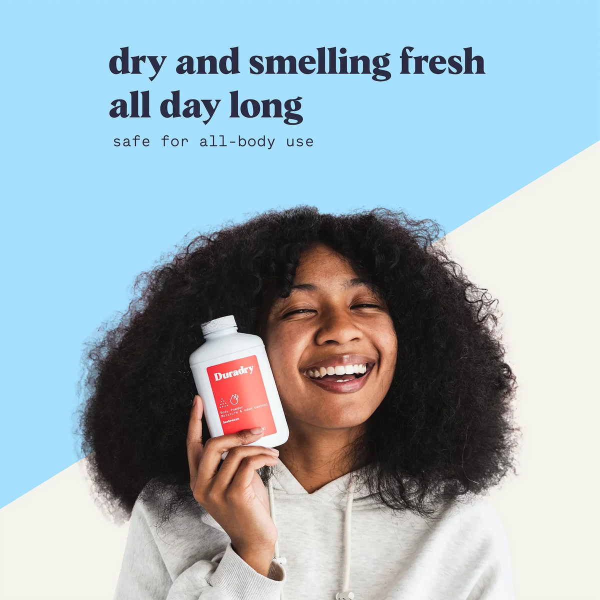 Body All Naturally Any Talc-Free, Duradry Defense Sweat Body 3-Pack Anti-Chaffing, 4oz, Prevents Odor - Powder Odor Powder, Natural Absorbing, Sweat - & and Seabreeze, Eliminates Control,