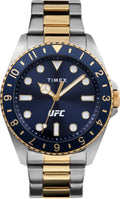 UFC 42mm Strap Timex Men's Watch Blue Dial - Two-Tone Debut Case Silver-Tone