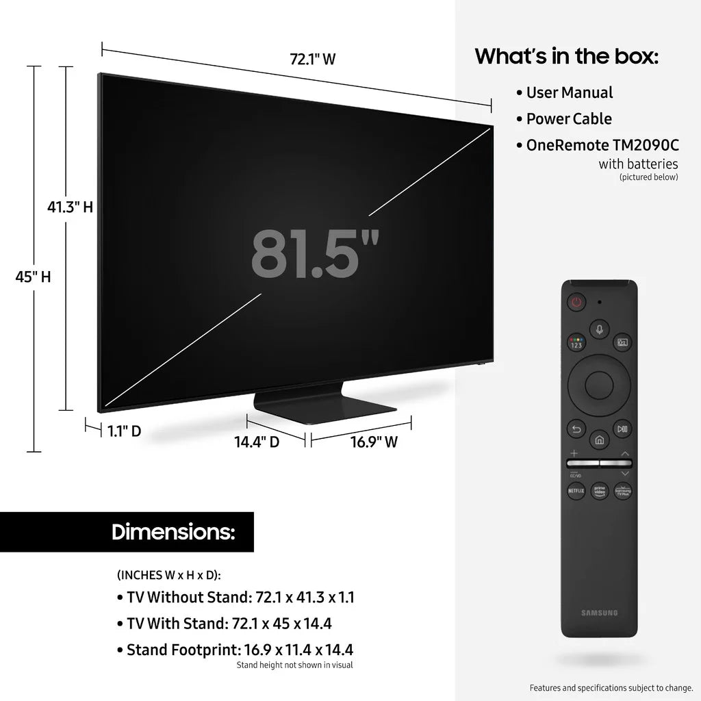 Smart 2020 (4320P) Ultra 82” QLED 8K QN82Q800T TV Class HDR HD