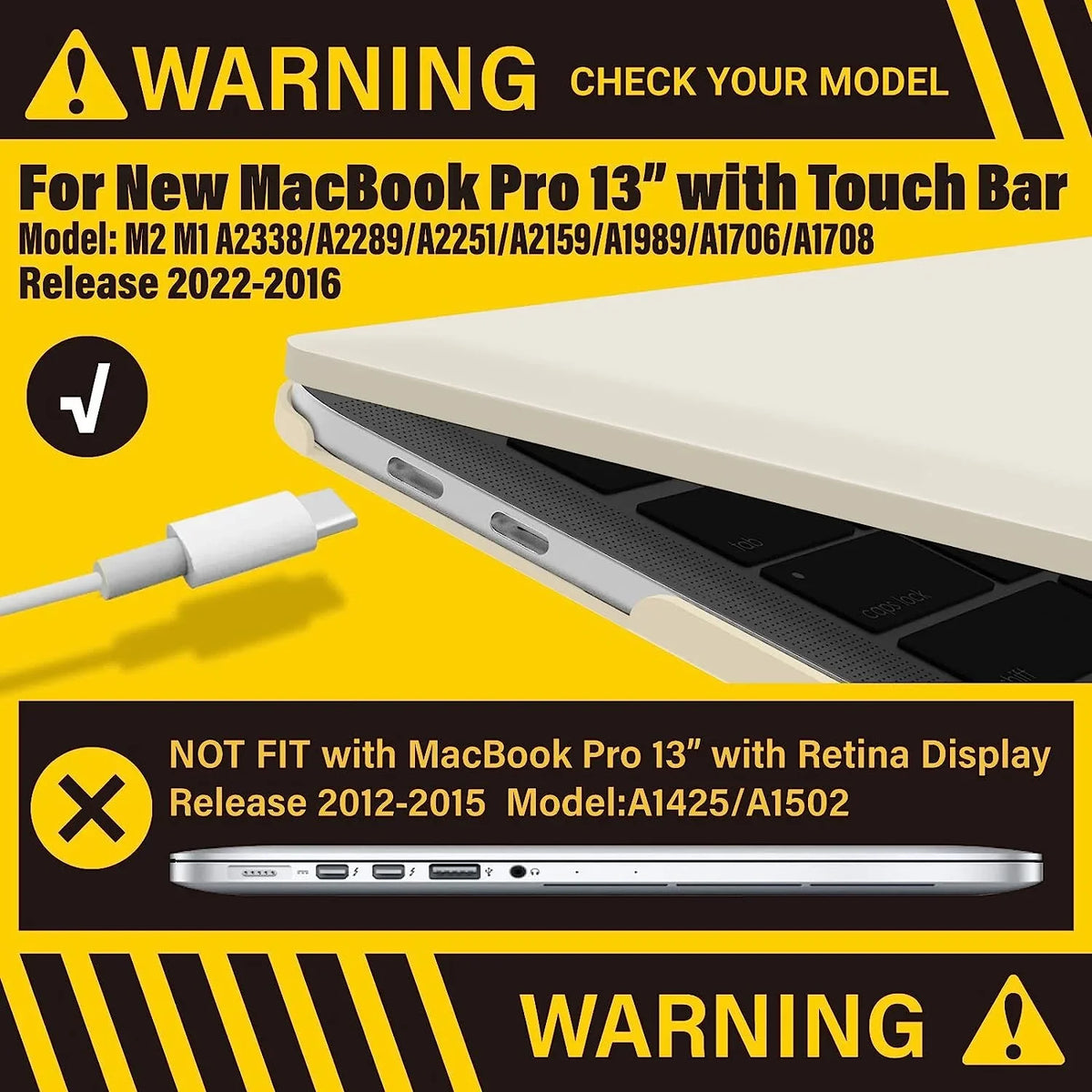 IBENZER with A2251 A2289 Compatible A1706 2022 Inch MacBook 2023 A1708, A2159 A1989 A2338 M1 Case Pro 2021-2016 13 M2