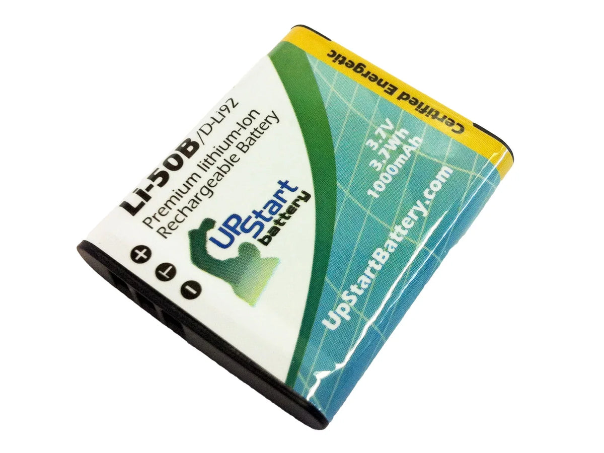 LI-50B Battery - Olympus 3.7V, UpStart Camera for Battery Lithium-Ion) TG-620 Pack Olympus (1000mAh, - Digital Battery Replacement 2x