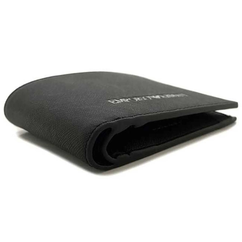 black Emporio men's Pre-Owned folio white EMPORIO Y4R165 wallet leather New) ARMANI (Like Armani