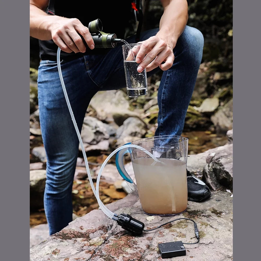 Removes Portable liquid Bacteria uses Drinking Nano and with Pump, Technology liquid Filter that Virus / Purifies